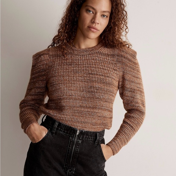 Madewell Space-Dyed Prentiss Pullover Sweater / SMALL / SPACEDYE AUTUMN - Picture 2 of 7